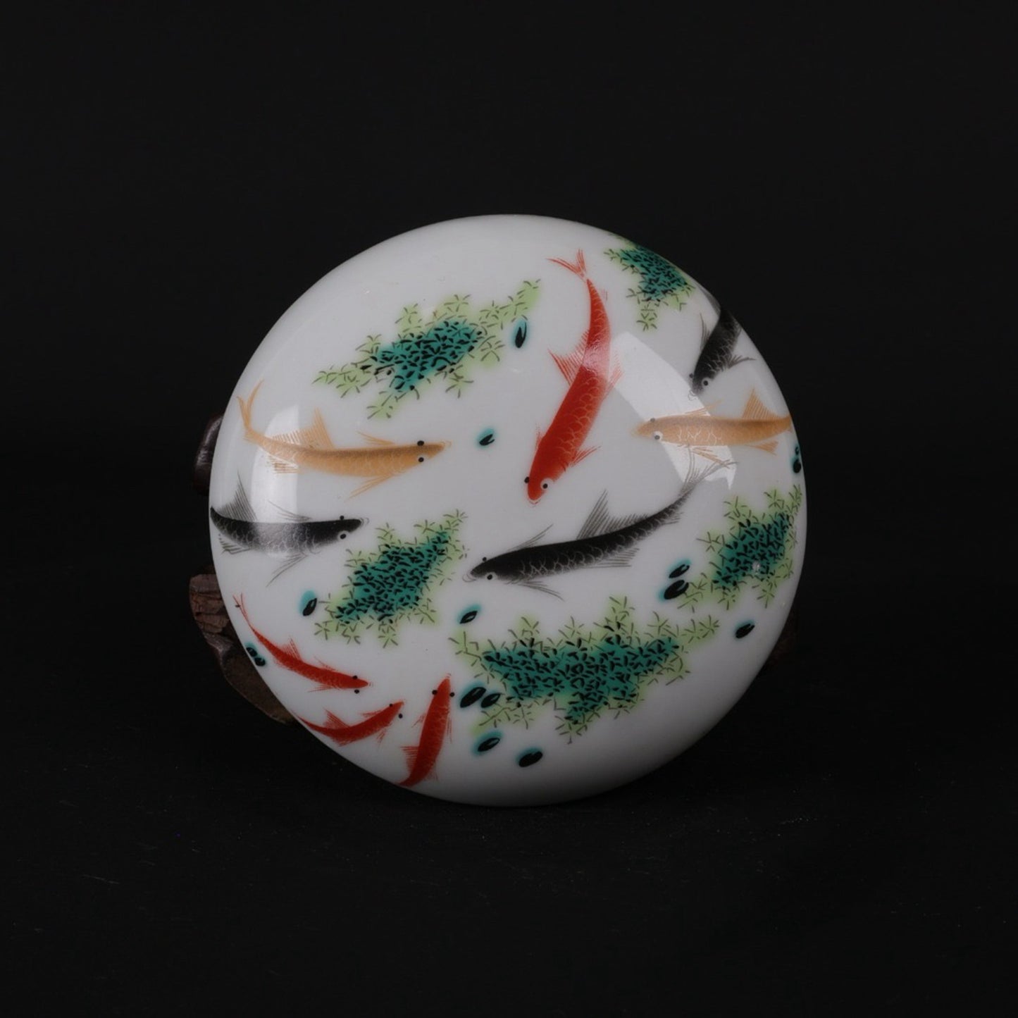 Pink fish algae pattern small printing box
