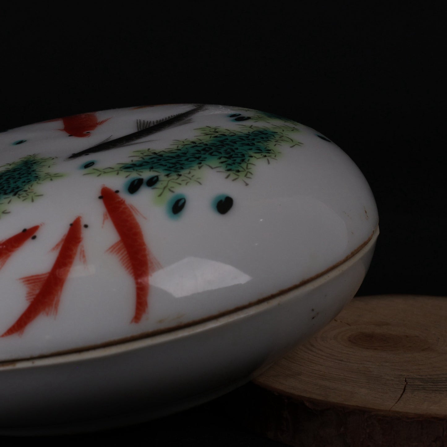 Pink fish algae pattern small printing box