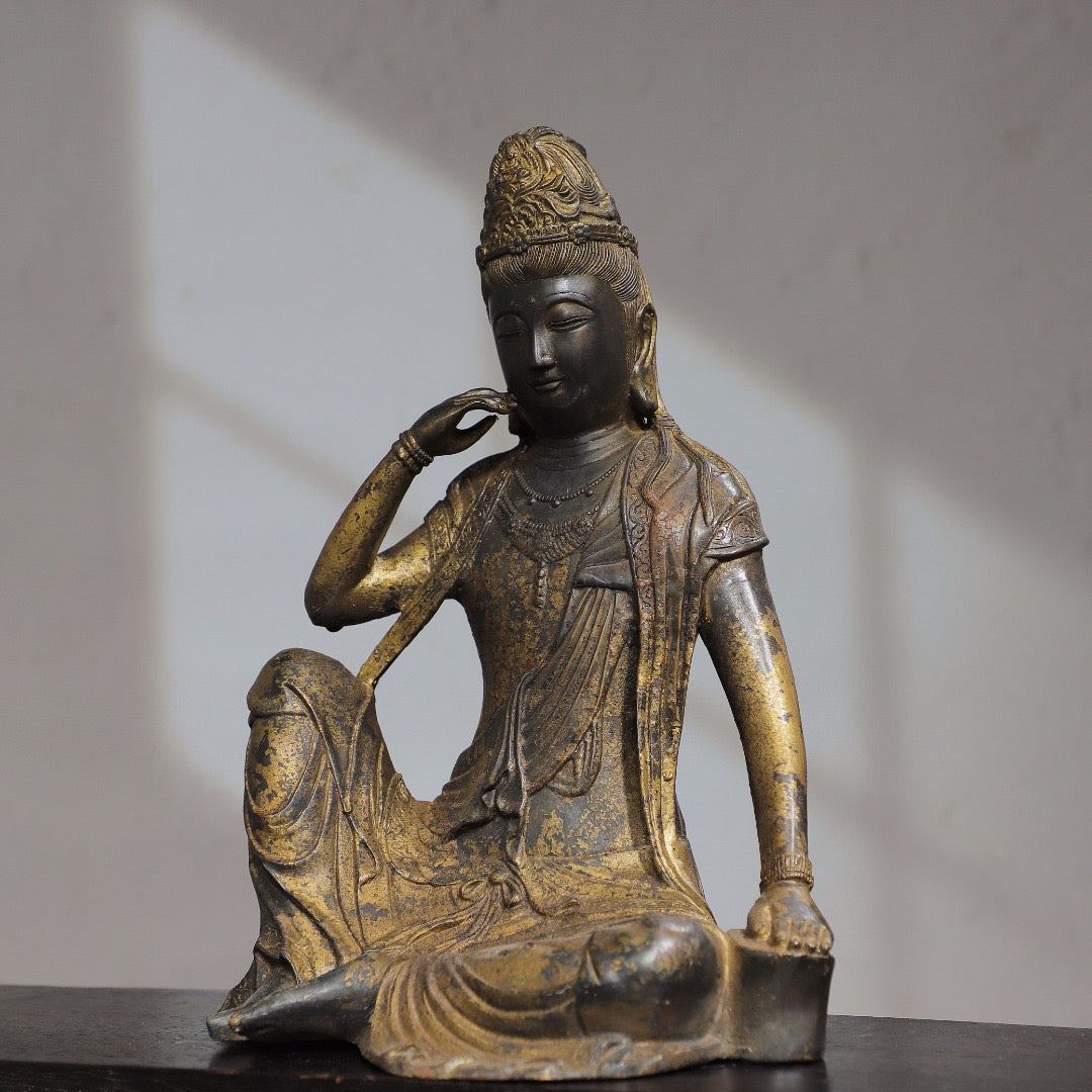 Chinese antique pure copper Buddha statue