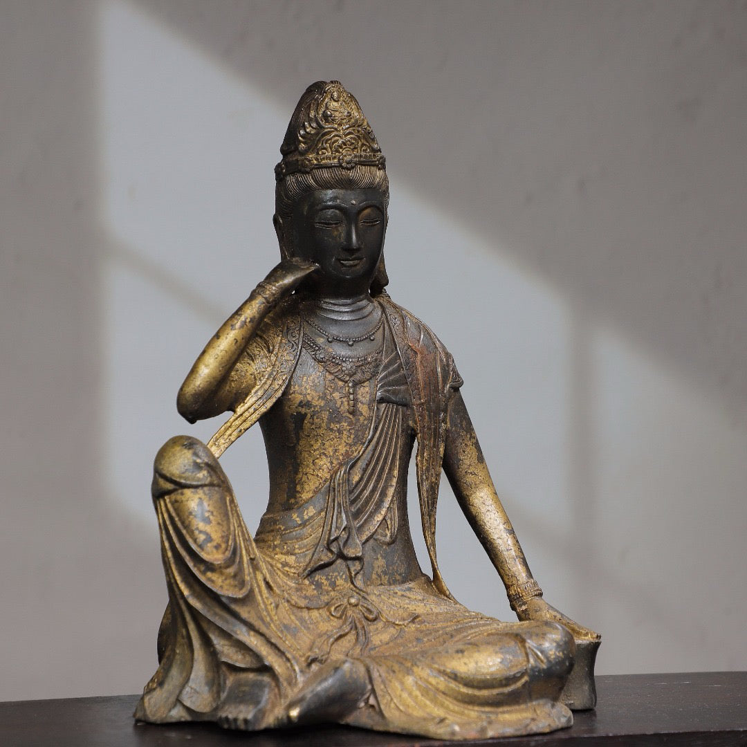 Chinese antique pure copper Buddha statue