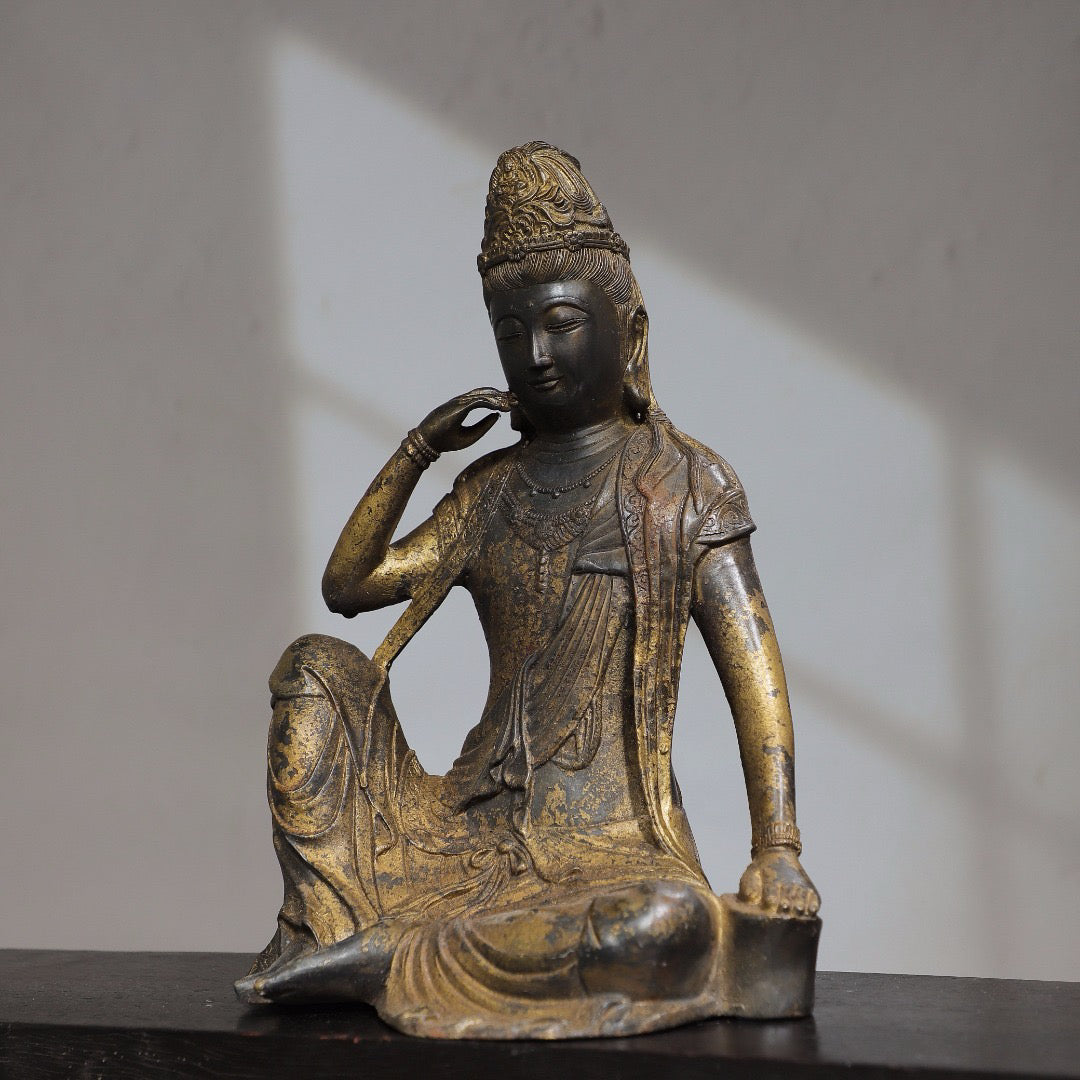 Chinese antique pure copper Buddha statue