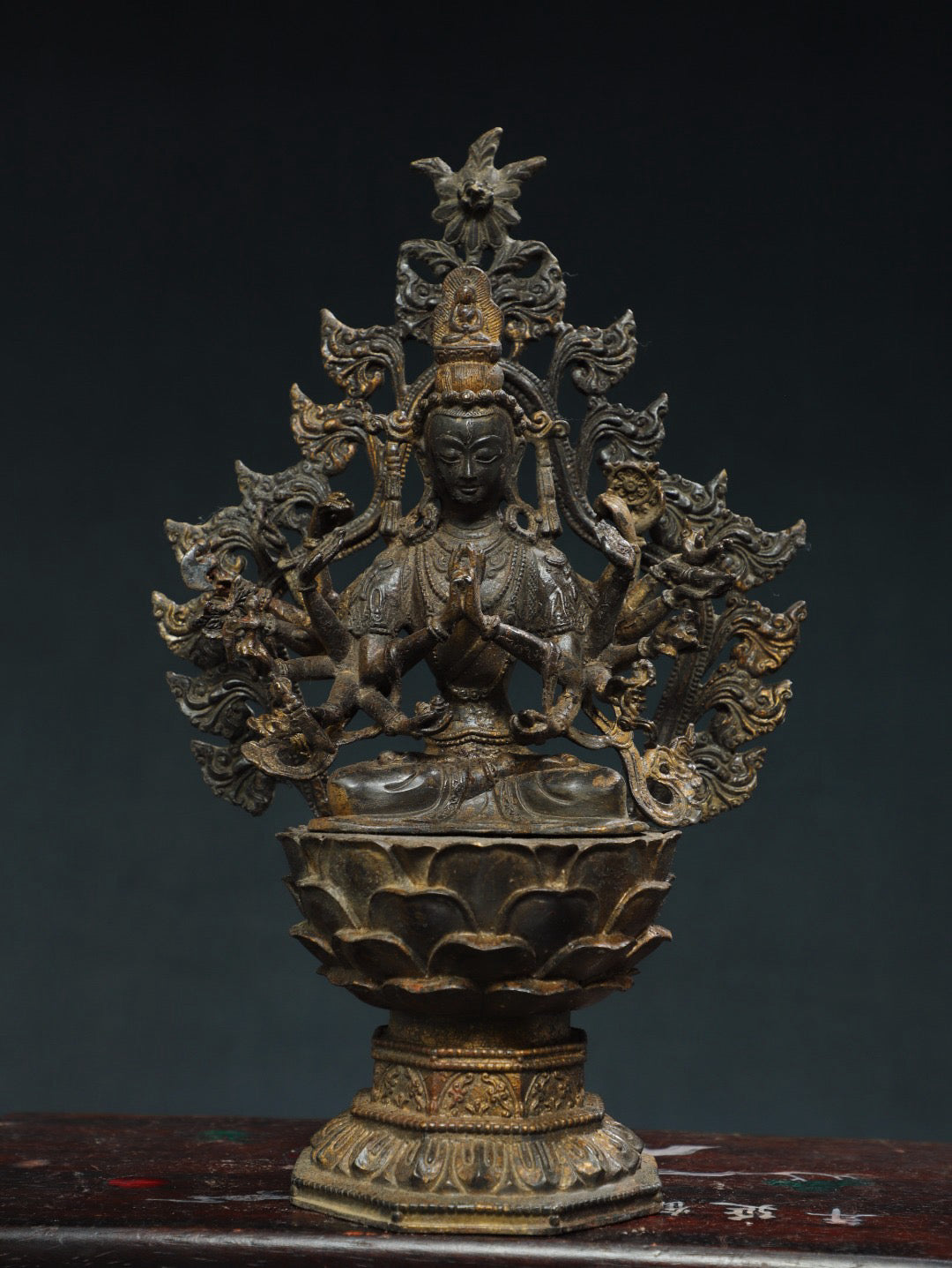 Chinese antique pure copper Buddha statue