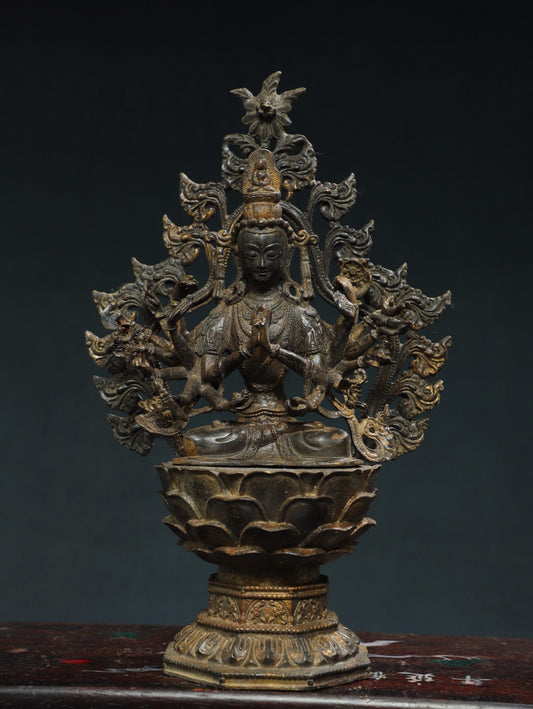 Chinese antique pure copper Buddha statue