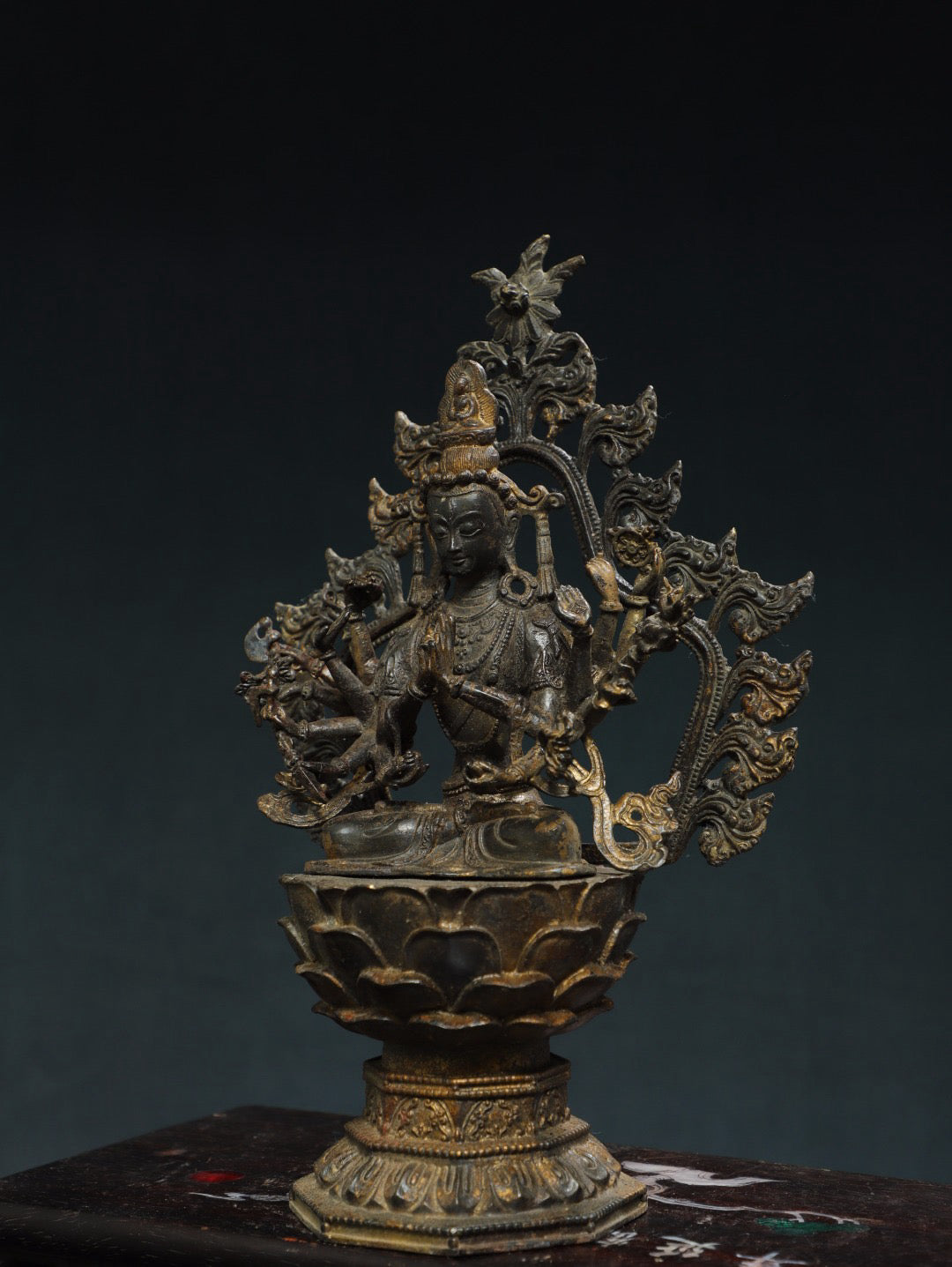 Chinese antique pure copper Buddha statue