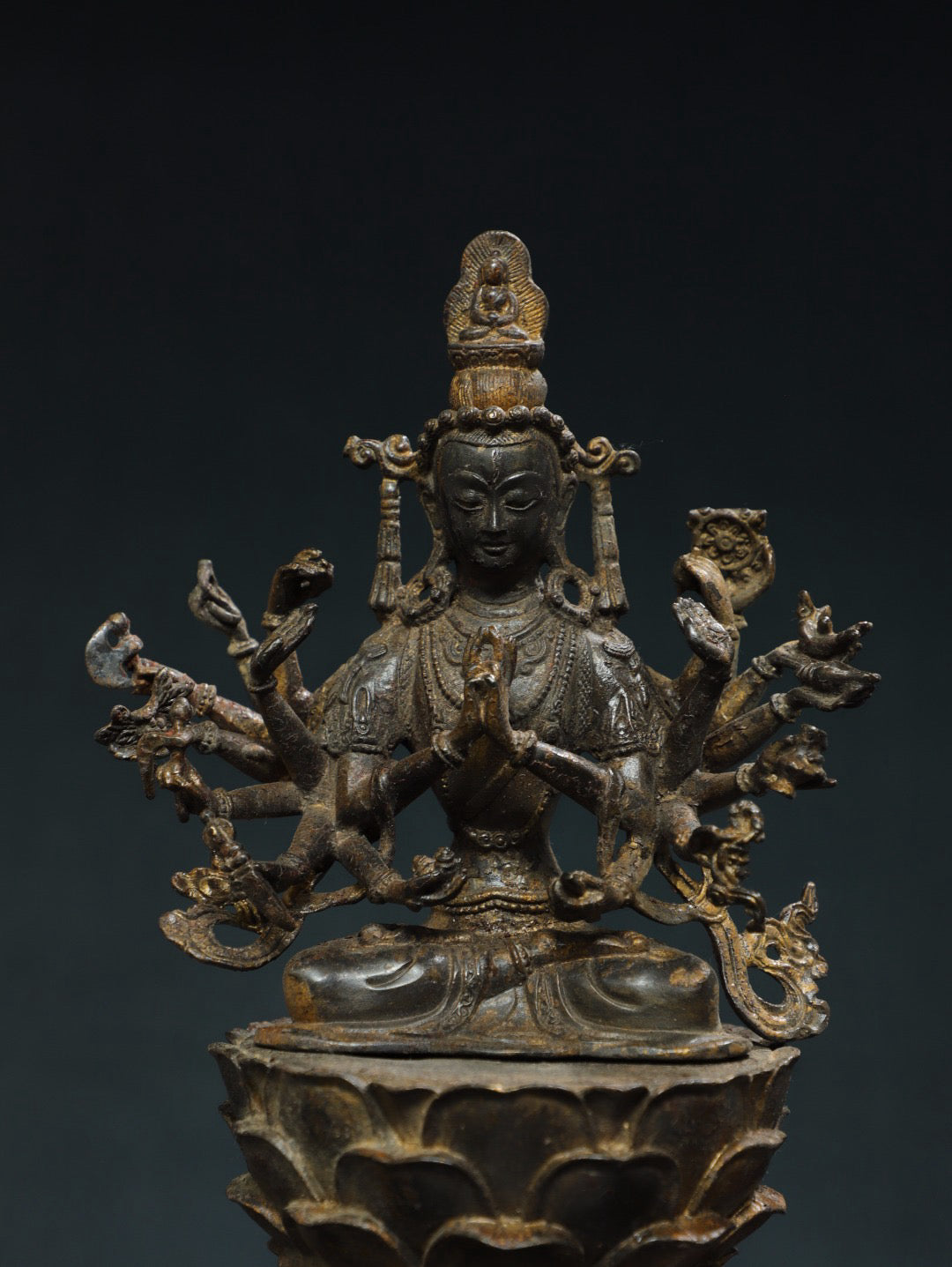 Chinese antique pure copper Buddha statue