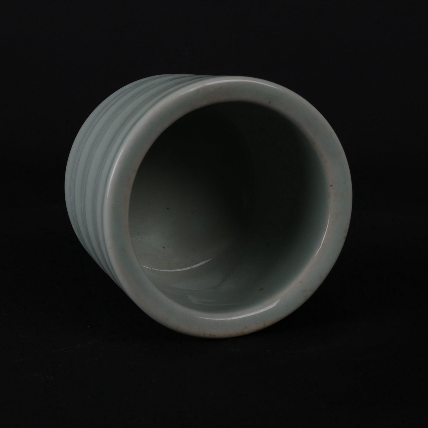 Green glazed small incense burner with legs