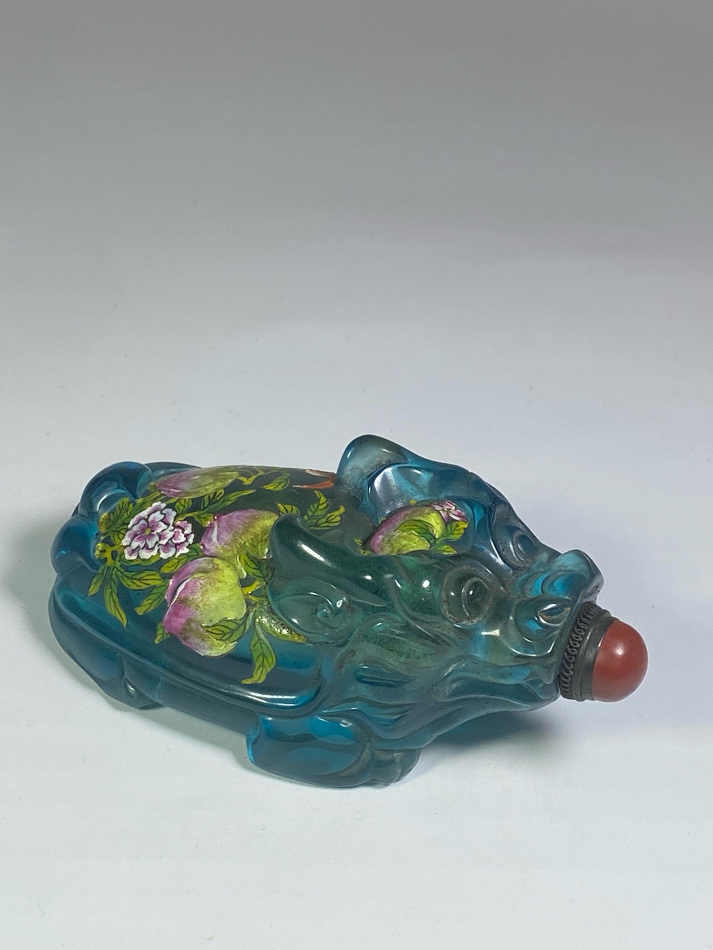 Chinese antique glazed enamel snuff bottle