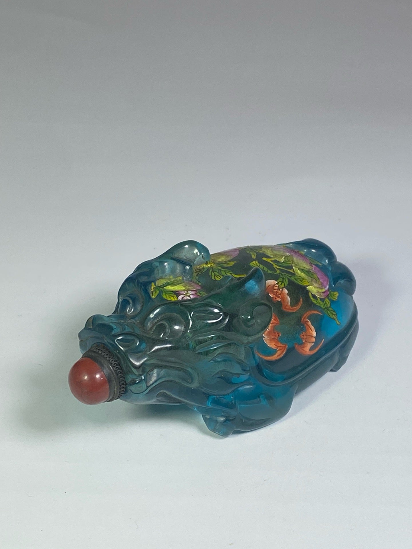 Chinese antique glazed enamel snuff bottle