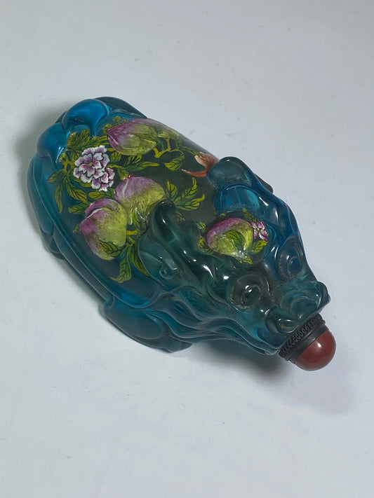 Chinese antique glazed enamel snuff bottle