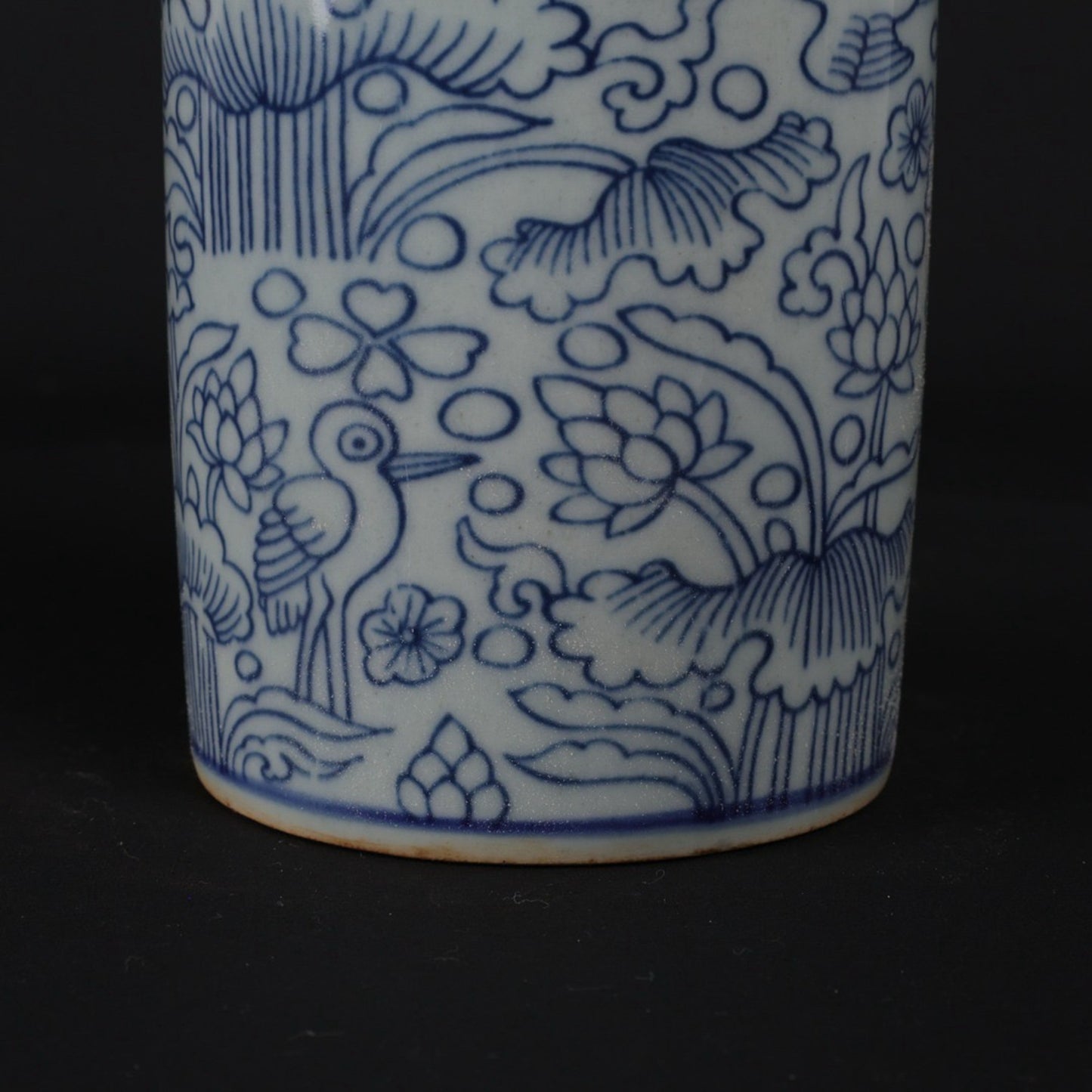 Blue and White Lotus Pattern Small Round Pen Holder