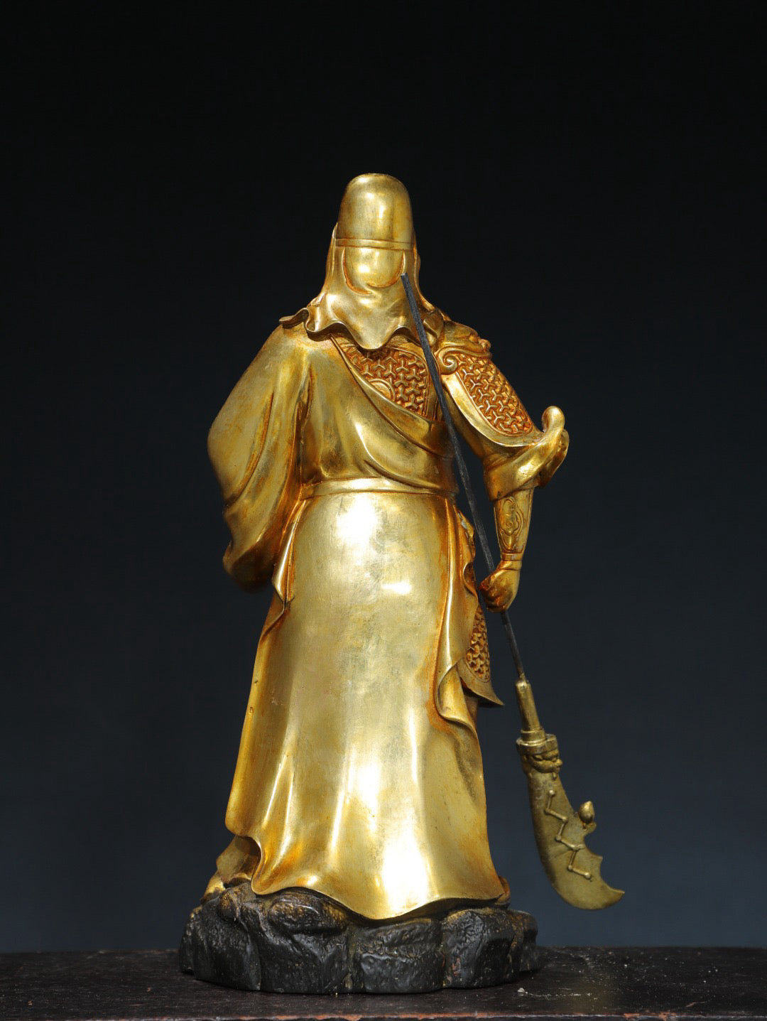 Chinese antique pure copper statue of Guan Gong Buddha