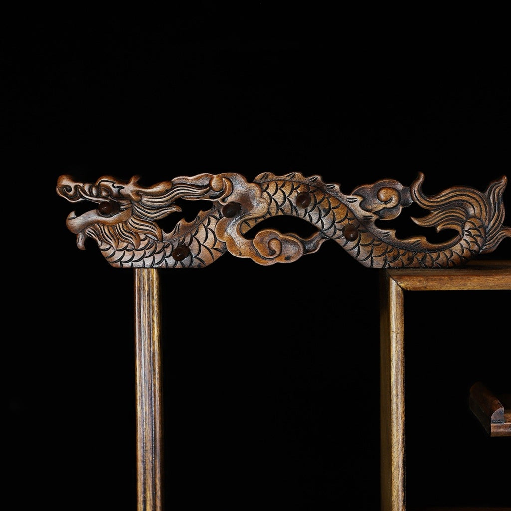 Hua Li Mu carved Bo Gu holder pen holder