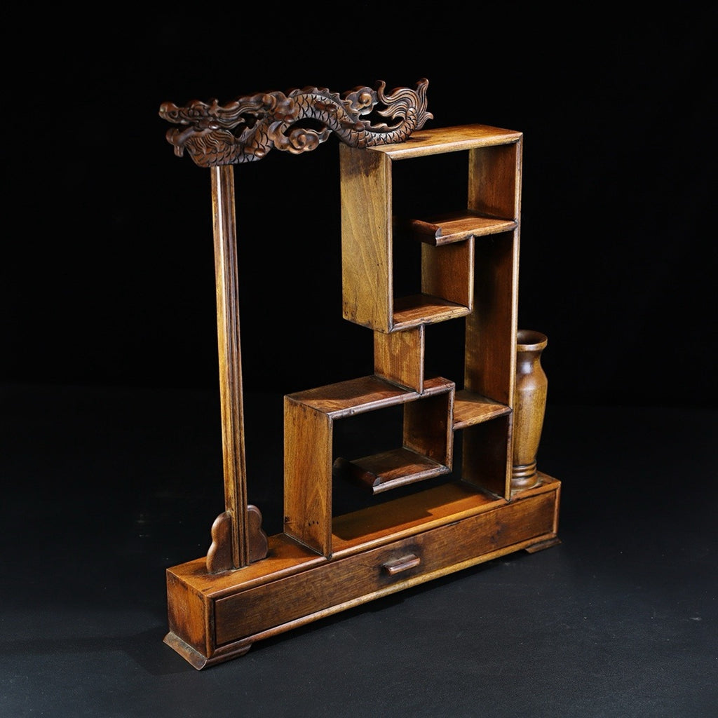 Hua Li Mu carved Bo Gu holder pen holder