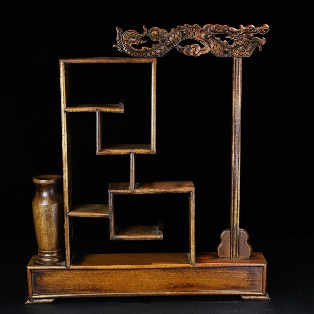 Hua Li Mu carved Bo Gu holder pen holder