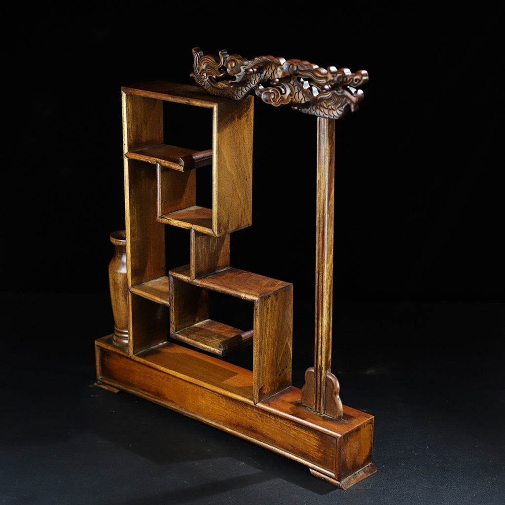 Hua Li Mu carved Bo Gu holder pen holder