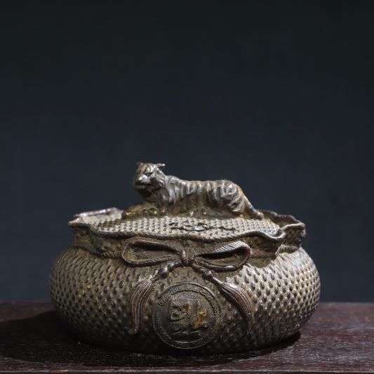 Chinese antique pure copper incense burner