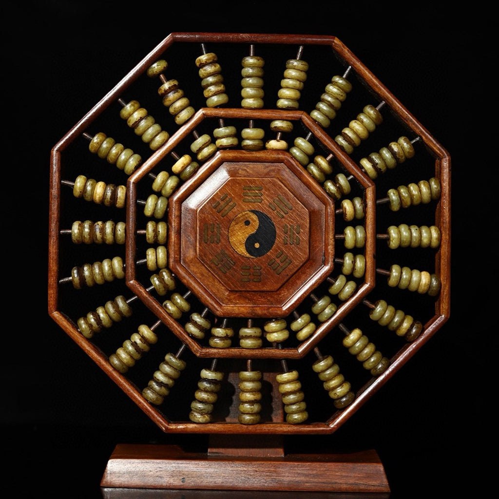 Flower pear wood abacus screen ornament