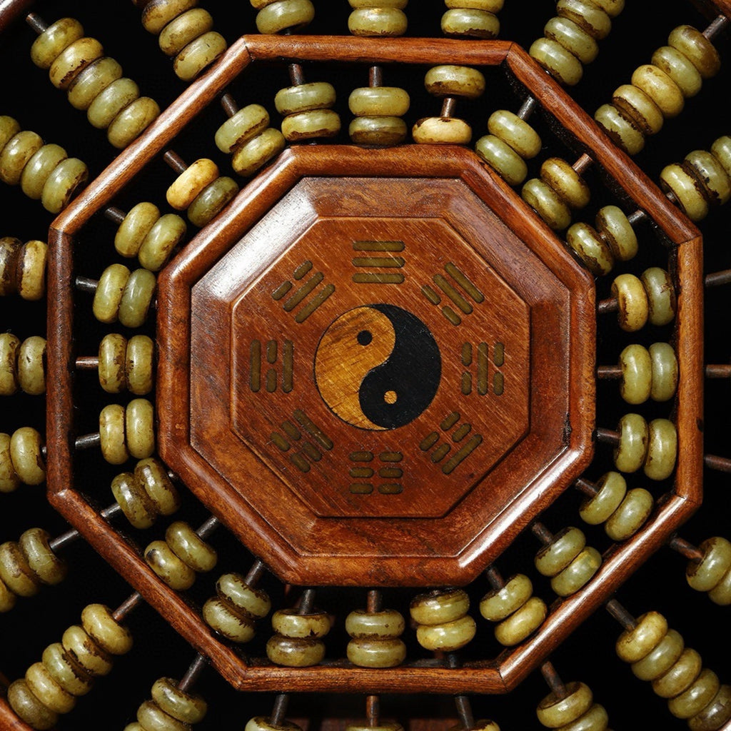 Flower pear wood abacus screen ornament