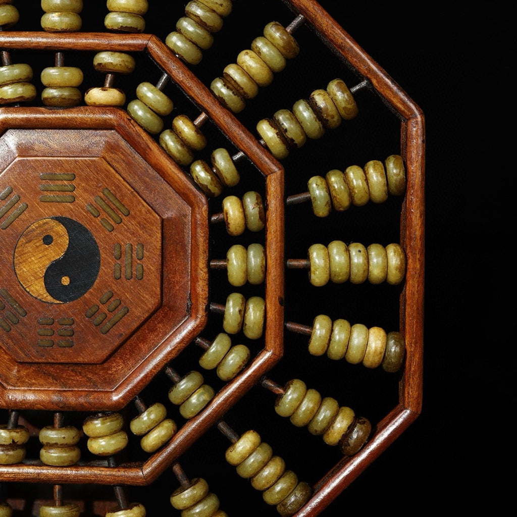 Flower pear wood abacus screen ornament