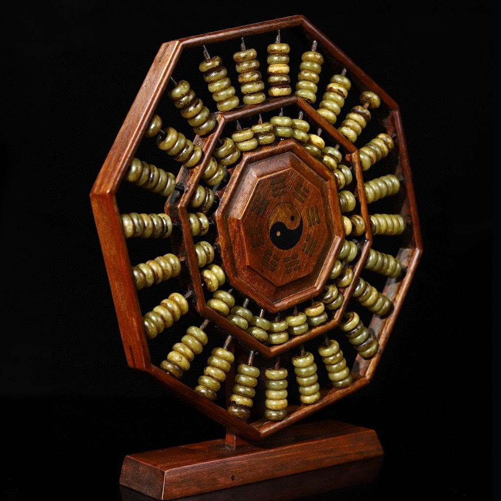 Flower pear wood abacus screen ornament