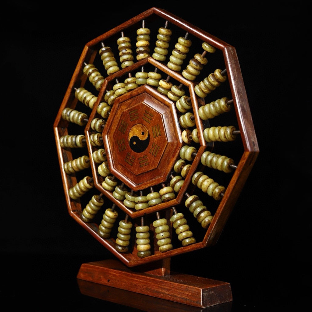 Flower pear wood abacus screen ornament