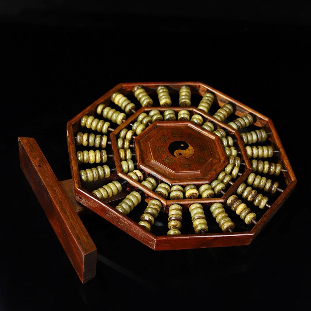 Flower pear wood abacus screen ornament