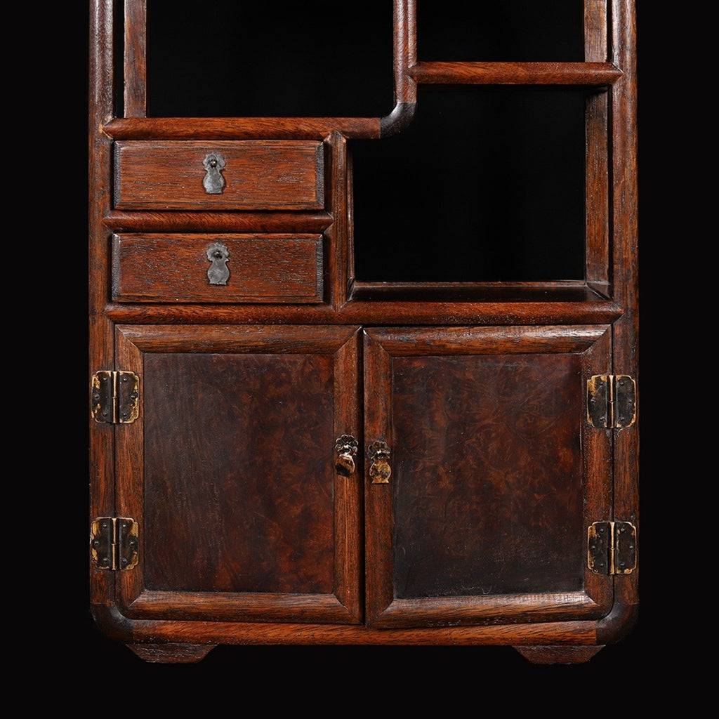 Pear wood carved double door
