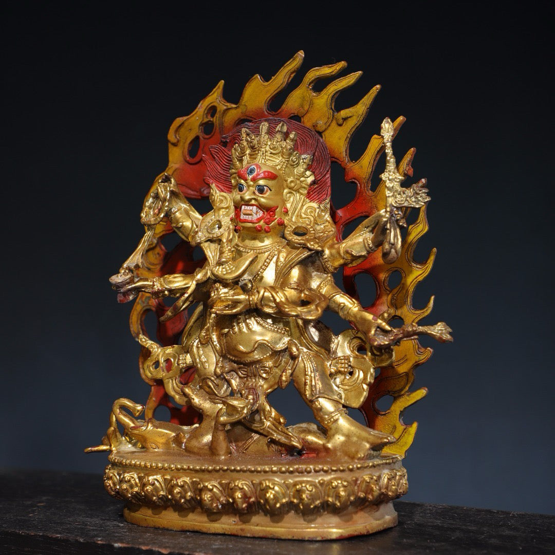 Chinese antique pure copper Buddha statue