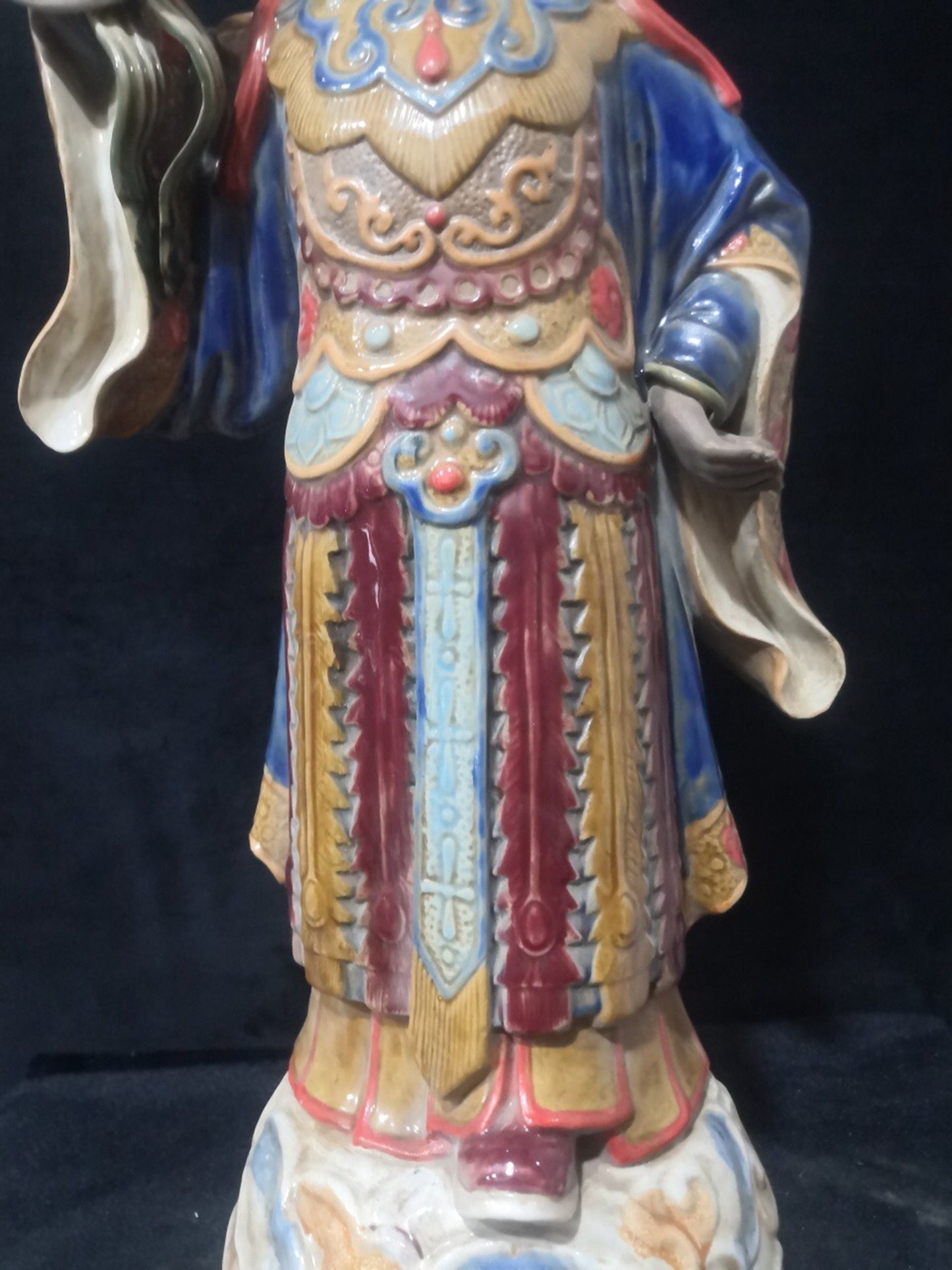 Chinese Antique Shiwan Yao Sun and Moon God