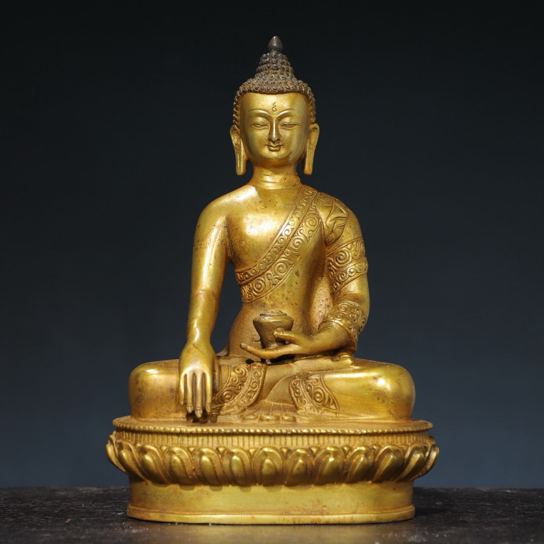 Chinese antique pure copper Buddha statue