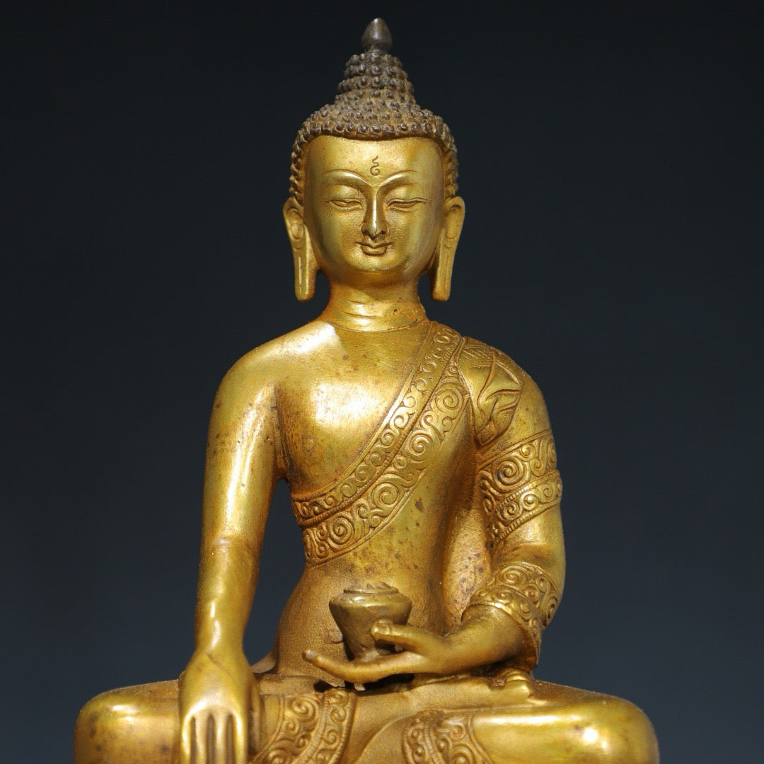 Chinese antique pure copper Buddha statue