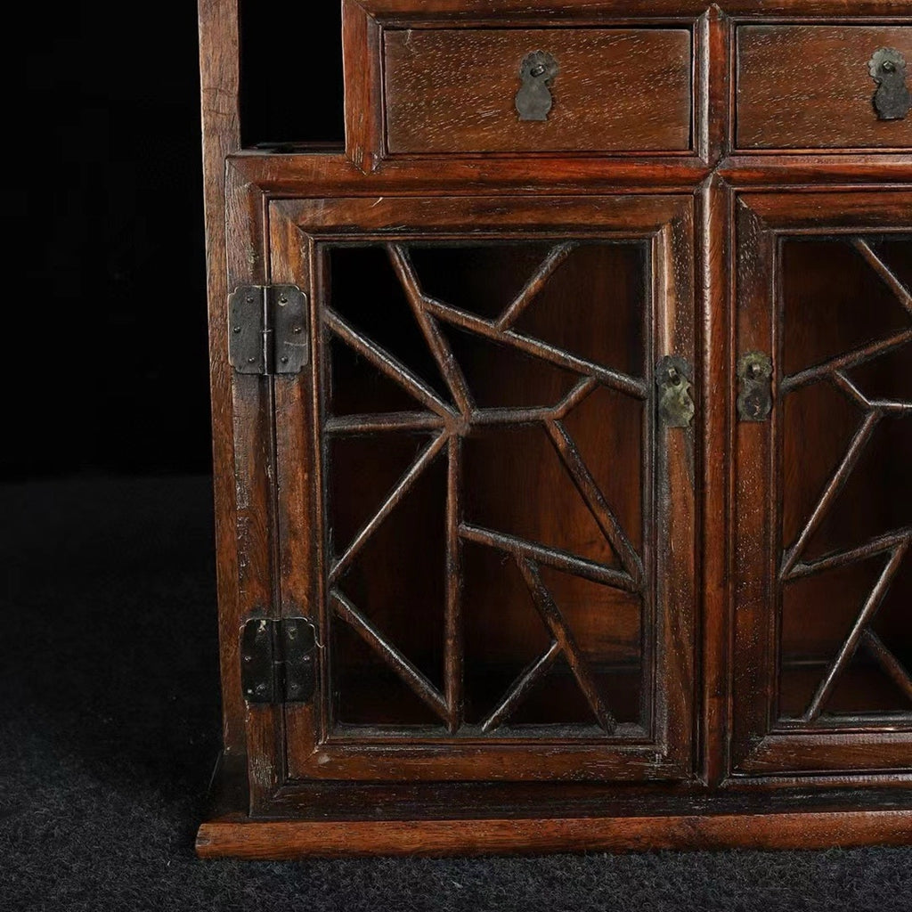 Hua Li Mu carved large carrying box