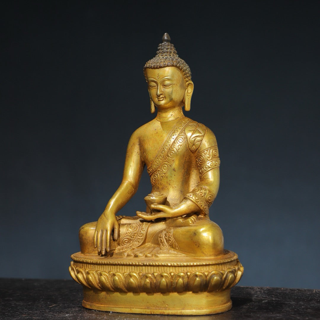 Chinese antique pure copper Buddha statue
