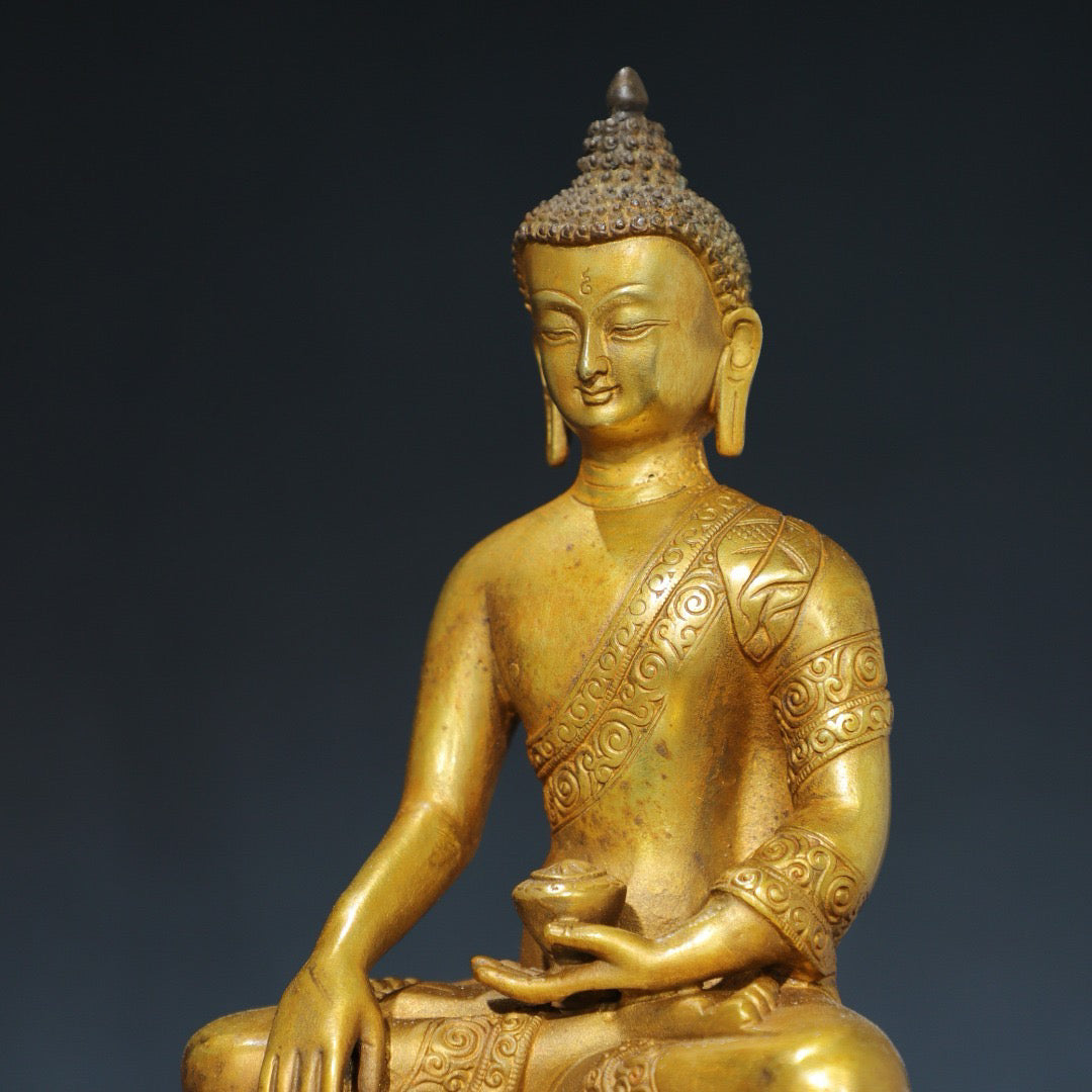 Chinese antique pure copper Buddha statue