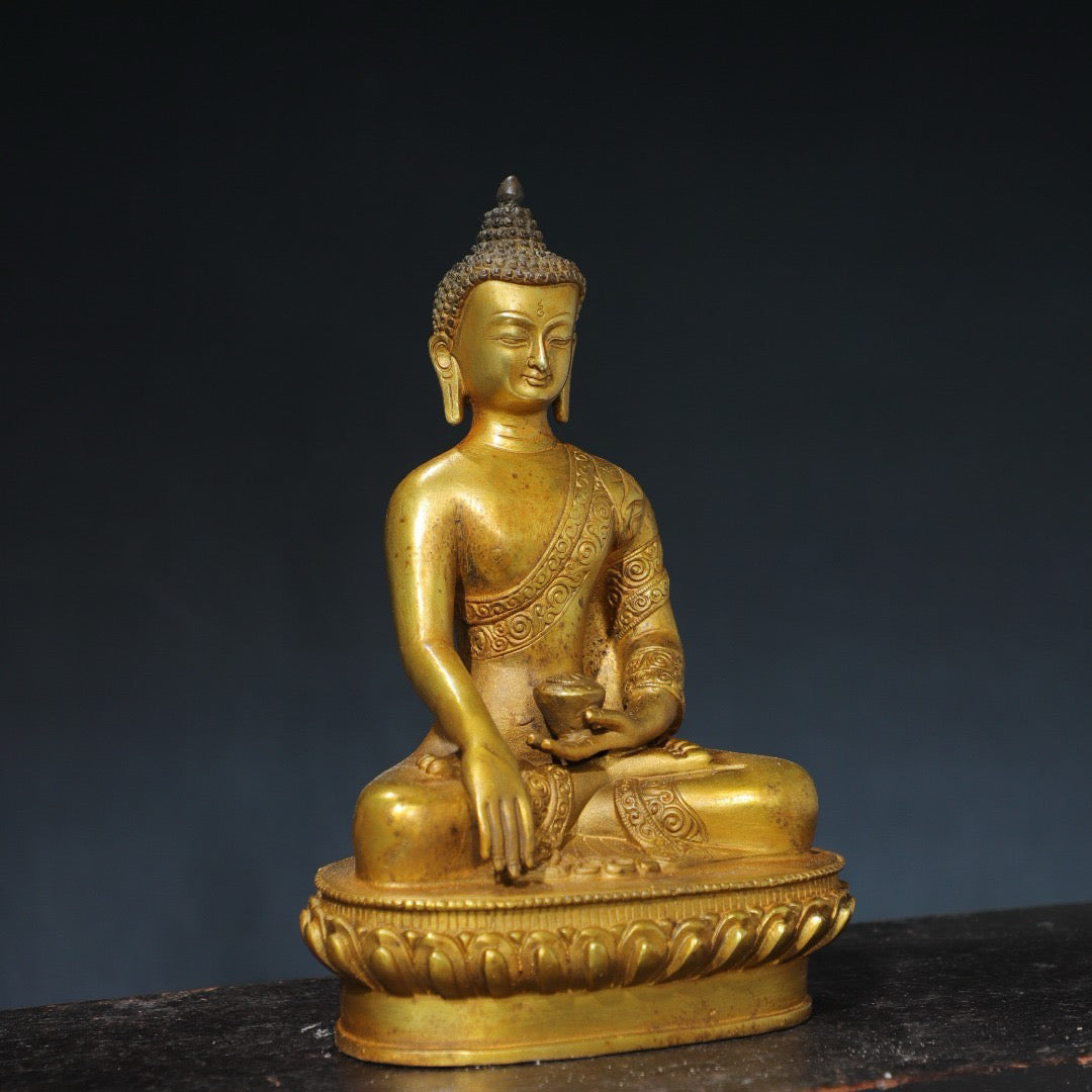 Chinese antique pure copper Buddha statue