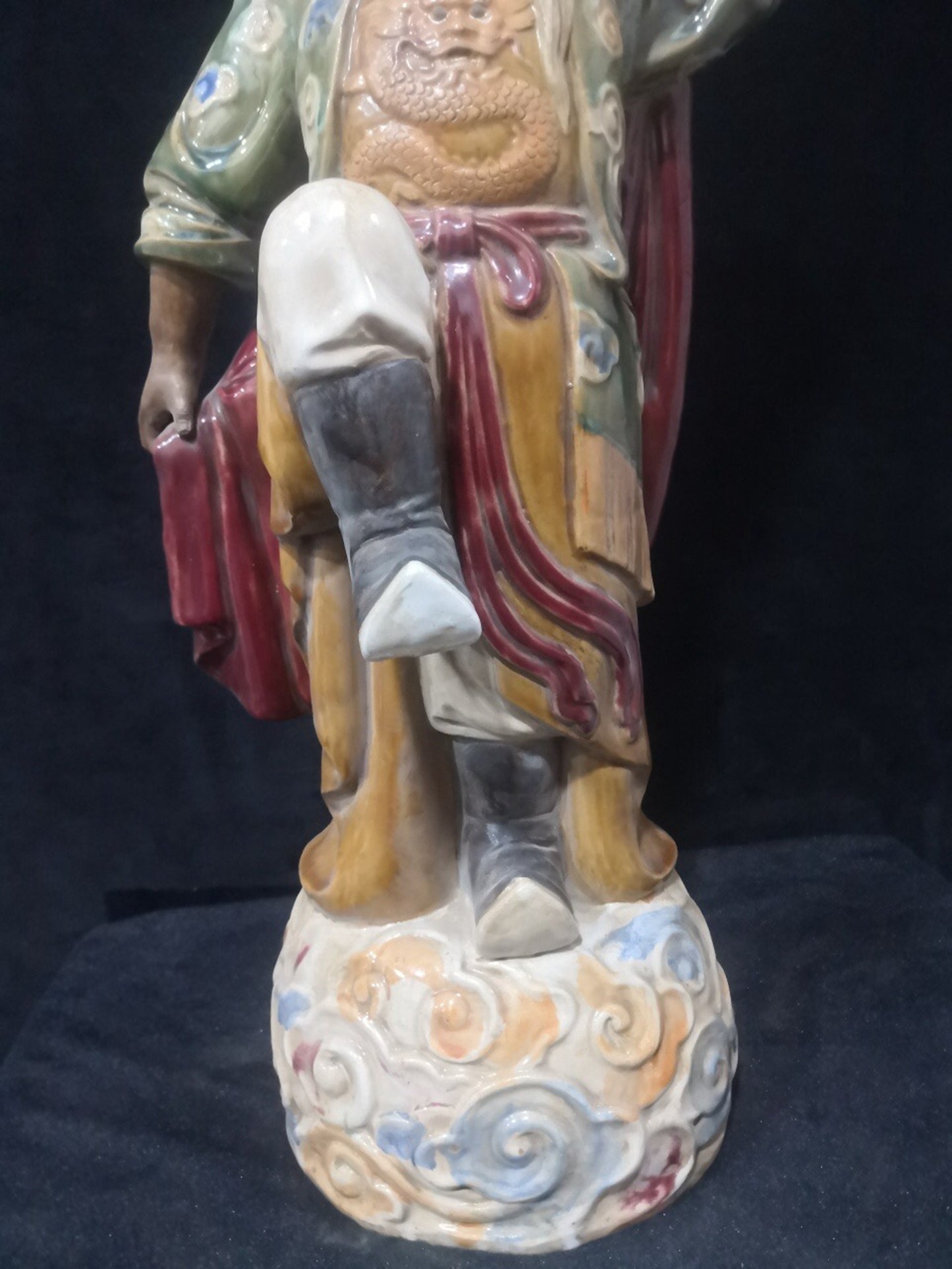 Chinese Antique Shiwan Yao Sun and Moon God