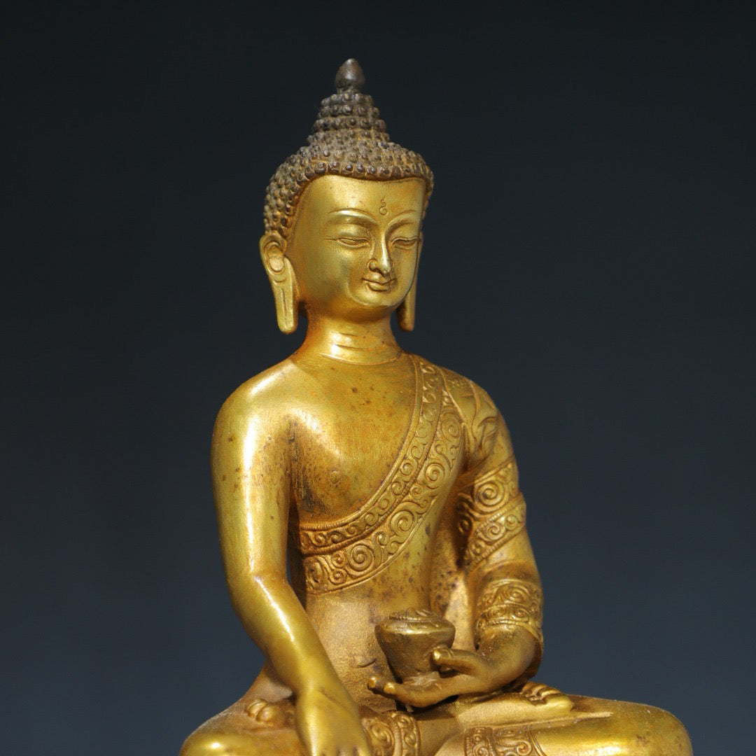 Chinese antique pure copper Buddha statue