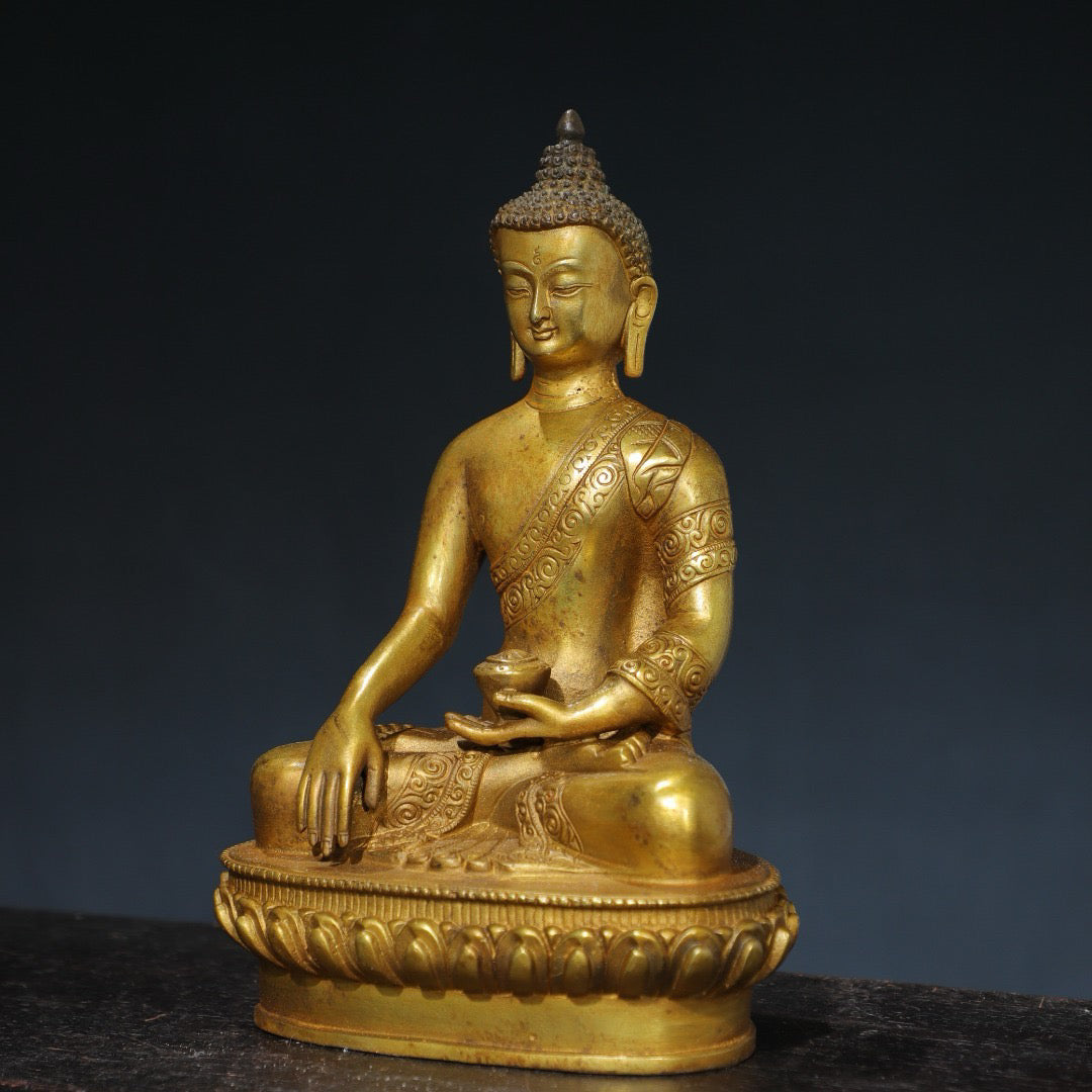 Chinese antique pure copper Buddha statue