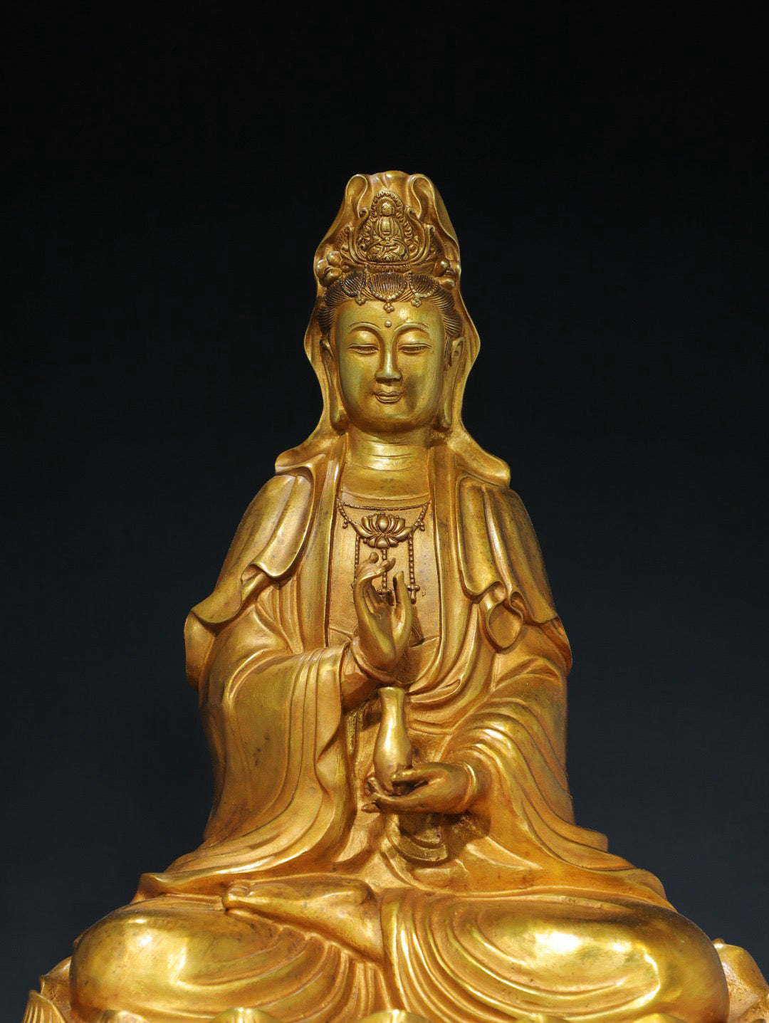 Chinese antique pure copper Buddha statue