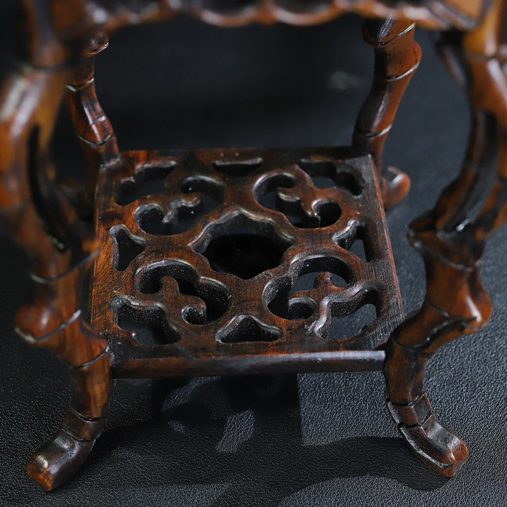 Pear wood flower stand base