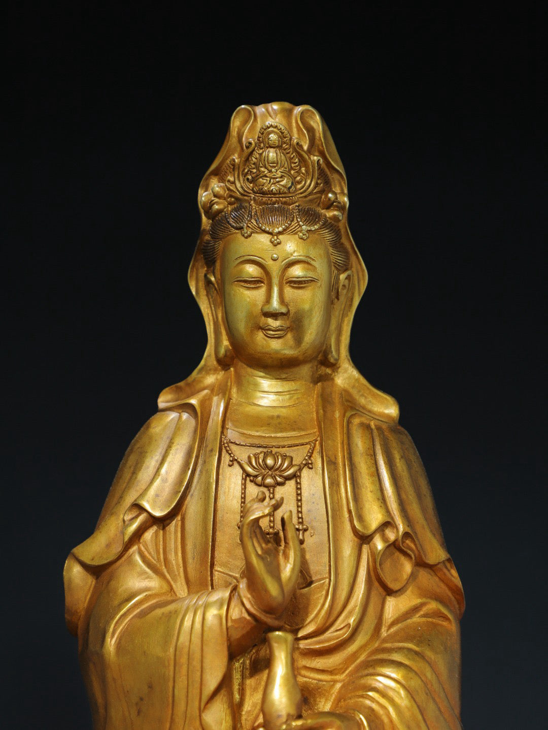 Chinese antique pure copper Buddha statue