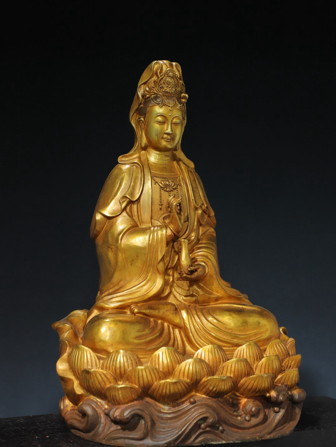 Chinese antique pure copper Buddha statue