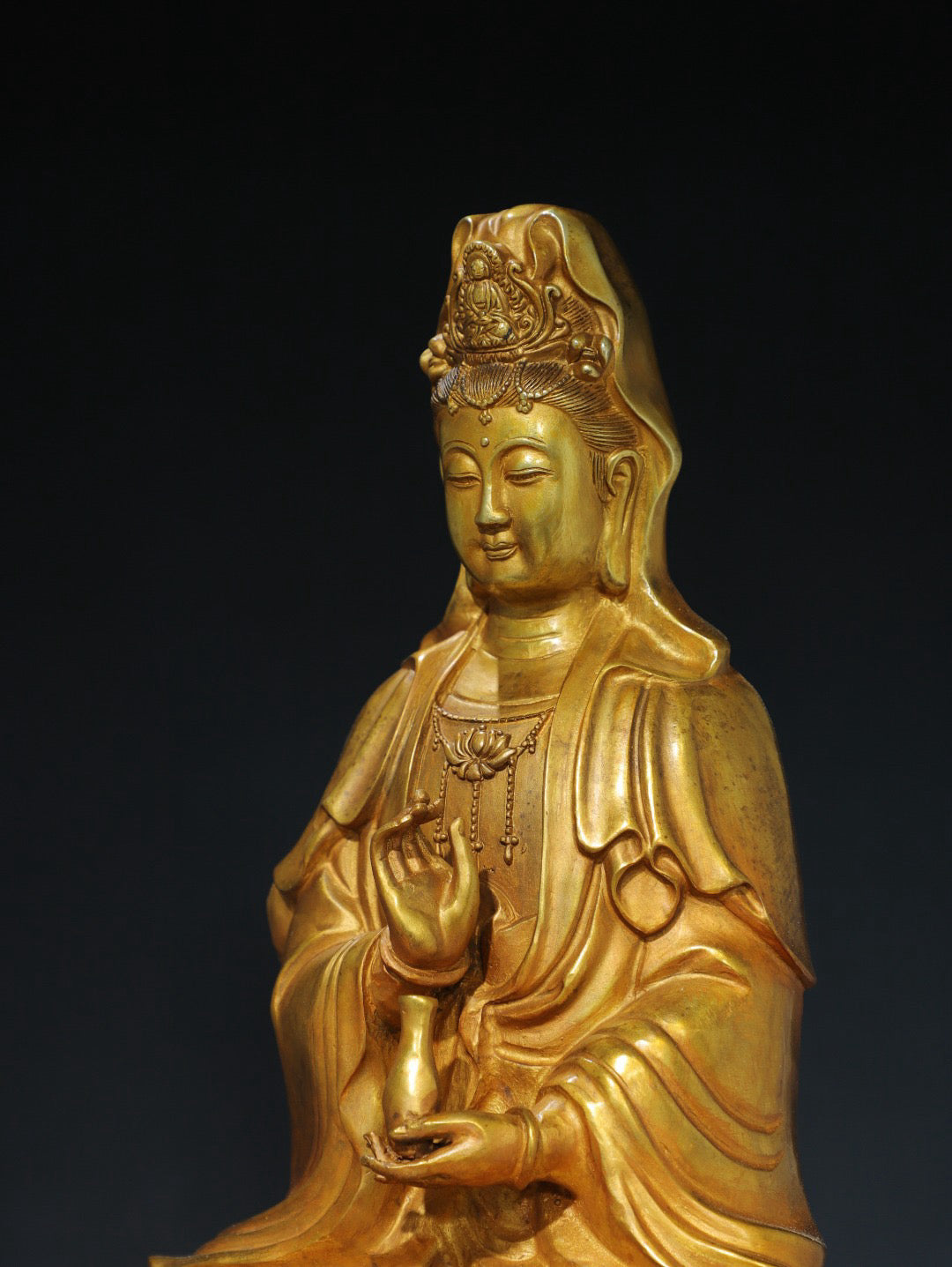 Chinese antique pure copper Buddha statue