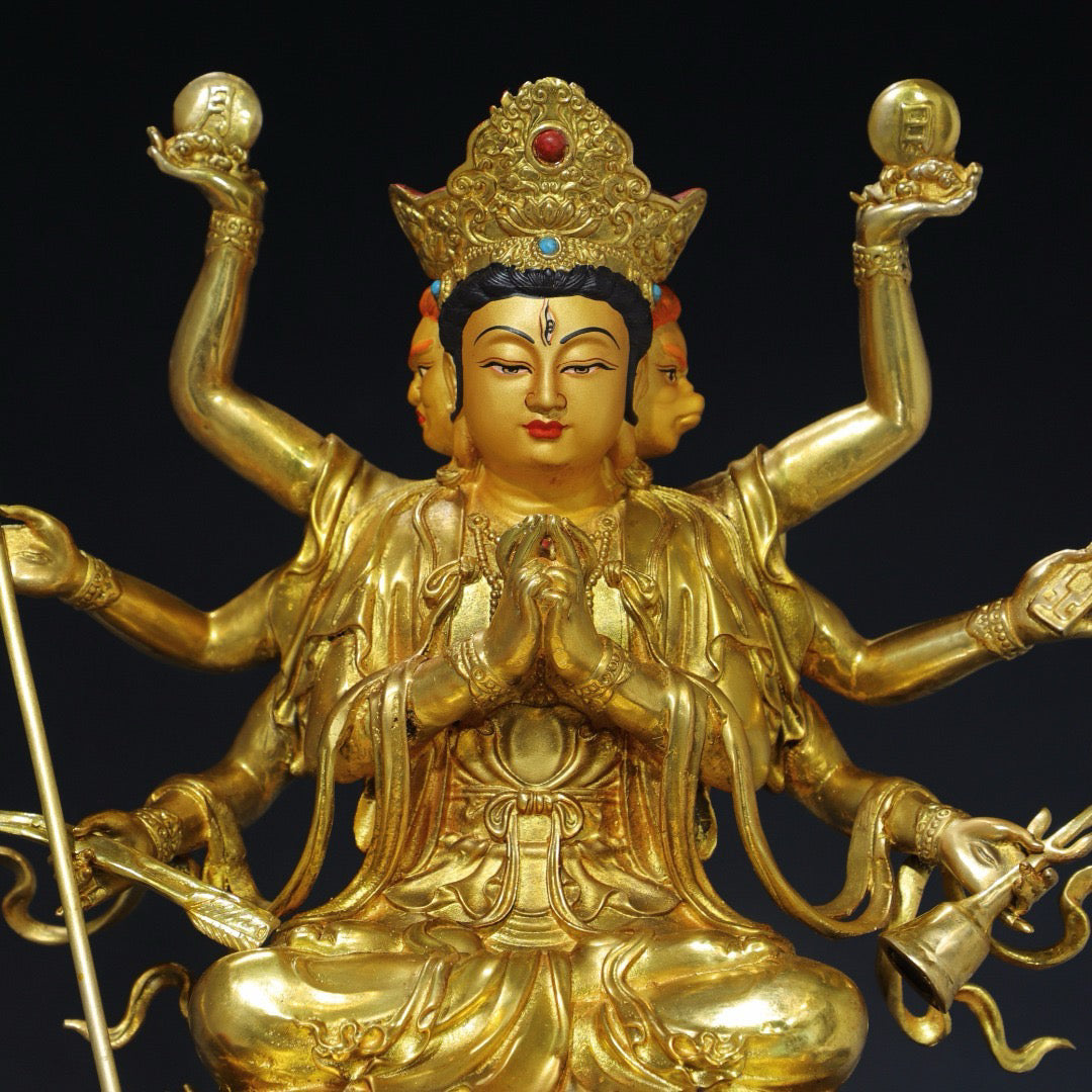 Chinese antique pure copper Buddha statue