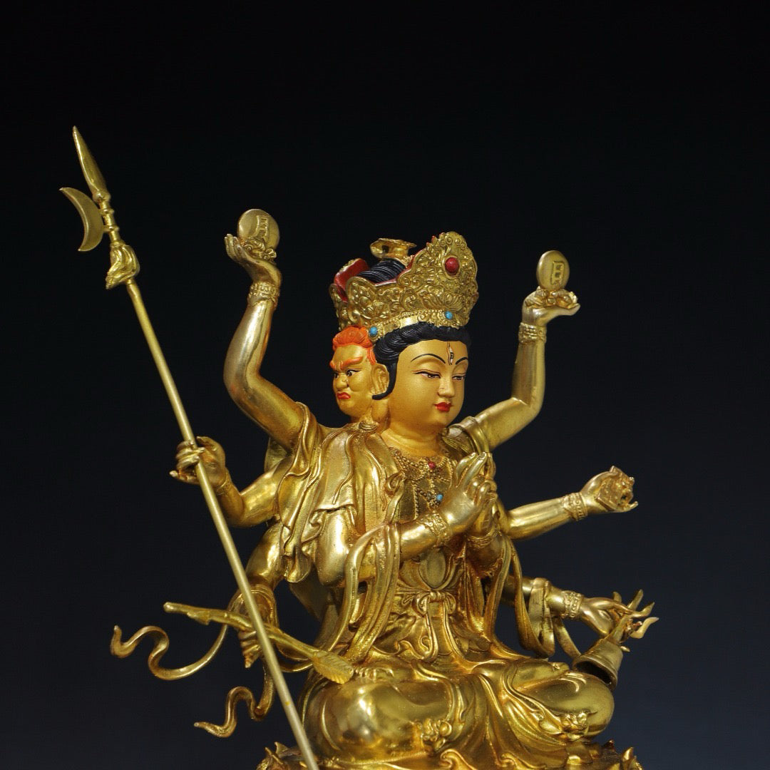 Chinese antique pure copper Buddha statue