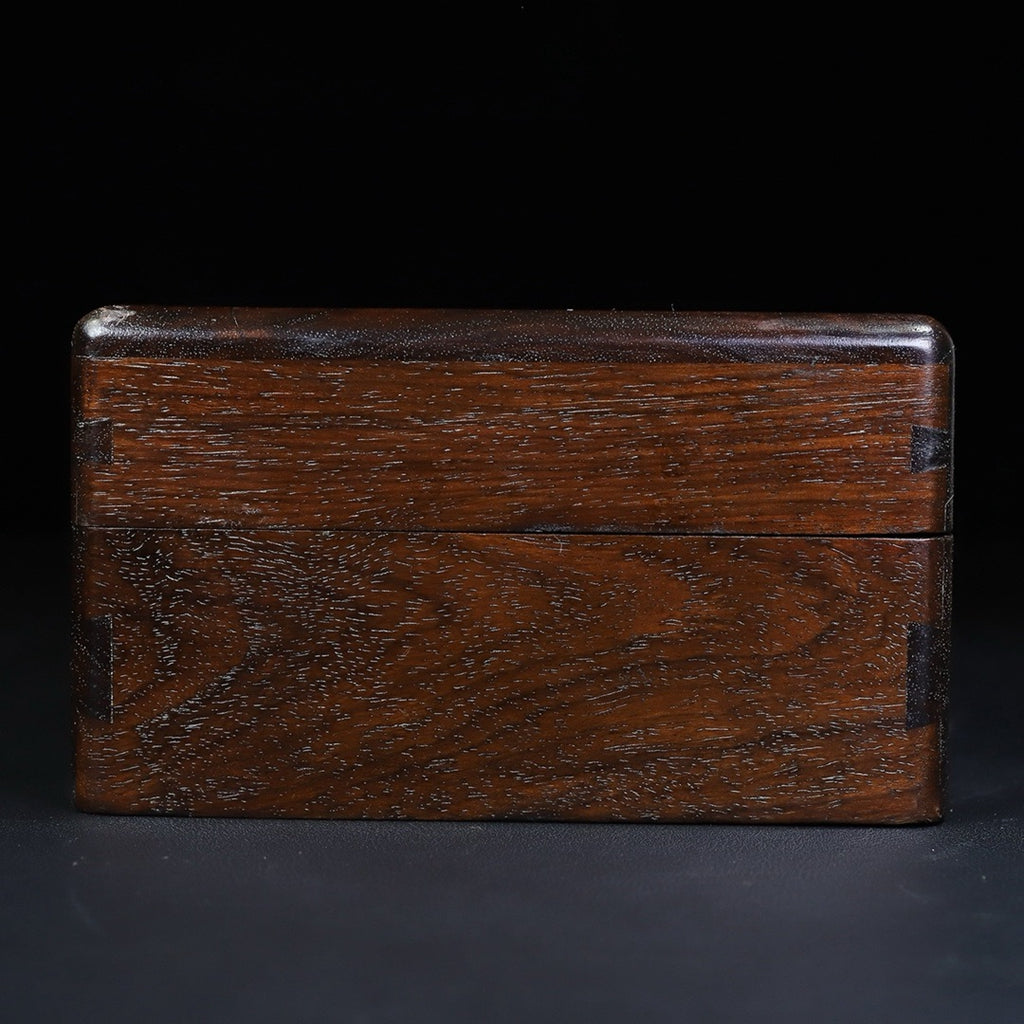 Pear wood carved auspicious dragon multi treasure box