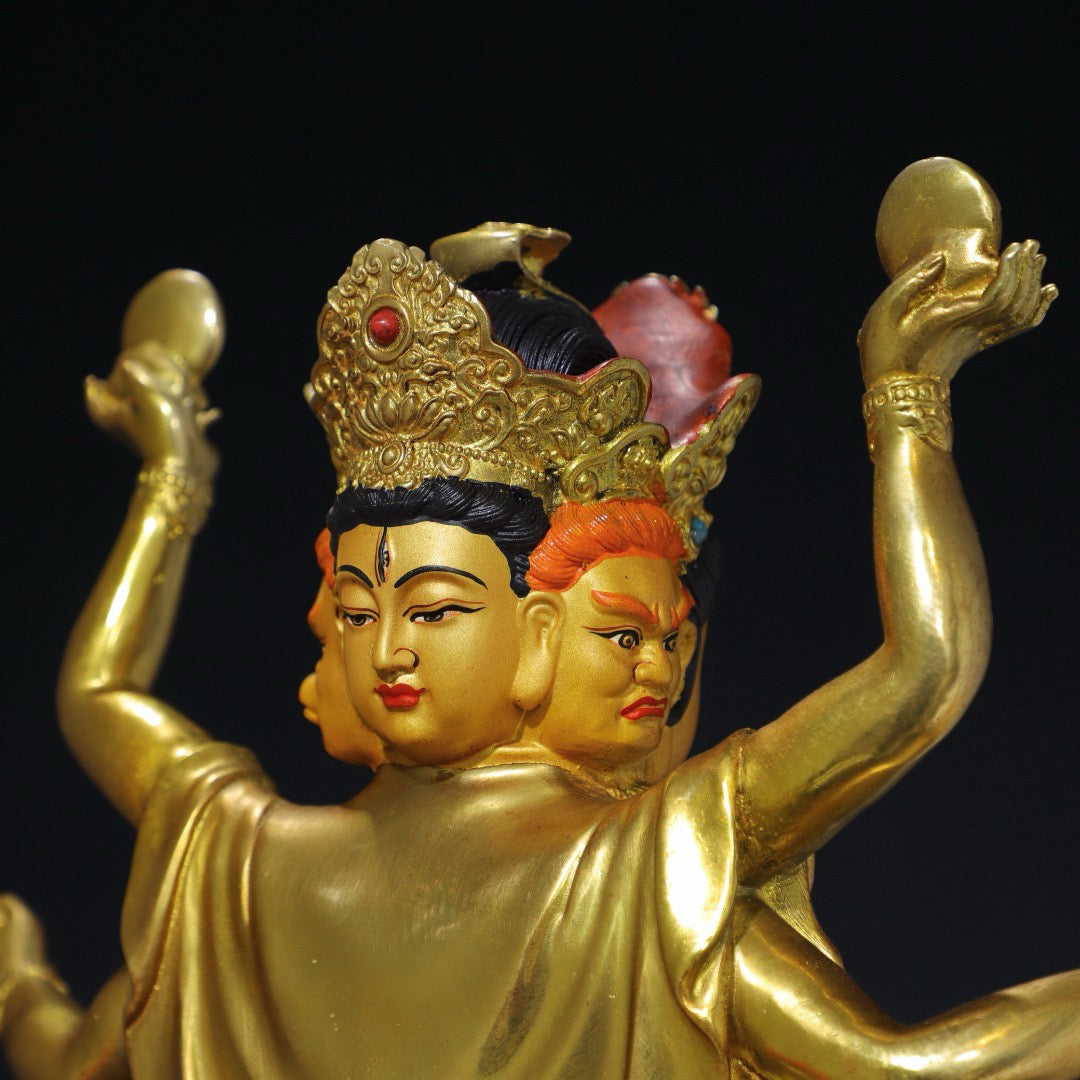 Chinese antique pure copper Buddha statue