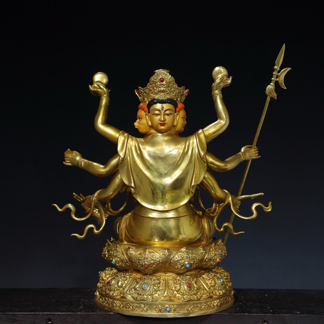 Chinese antique pure copper Buddha statue