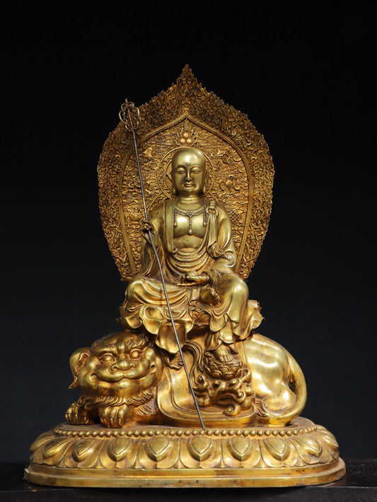 Chinese antique pure copper Buddha statue