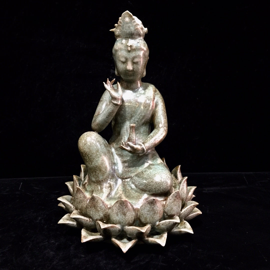 Chinese antique porcelain lotus Guanyin